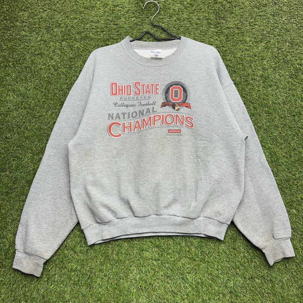 Vintage Ohio State Buckeyes Sweatshirt Mens Large National Champions 2002